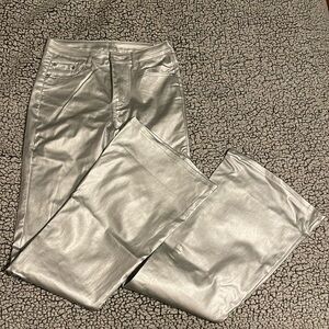 NWOT Tall Women’s Silver Flare Pants